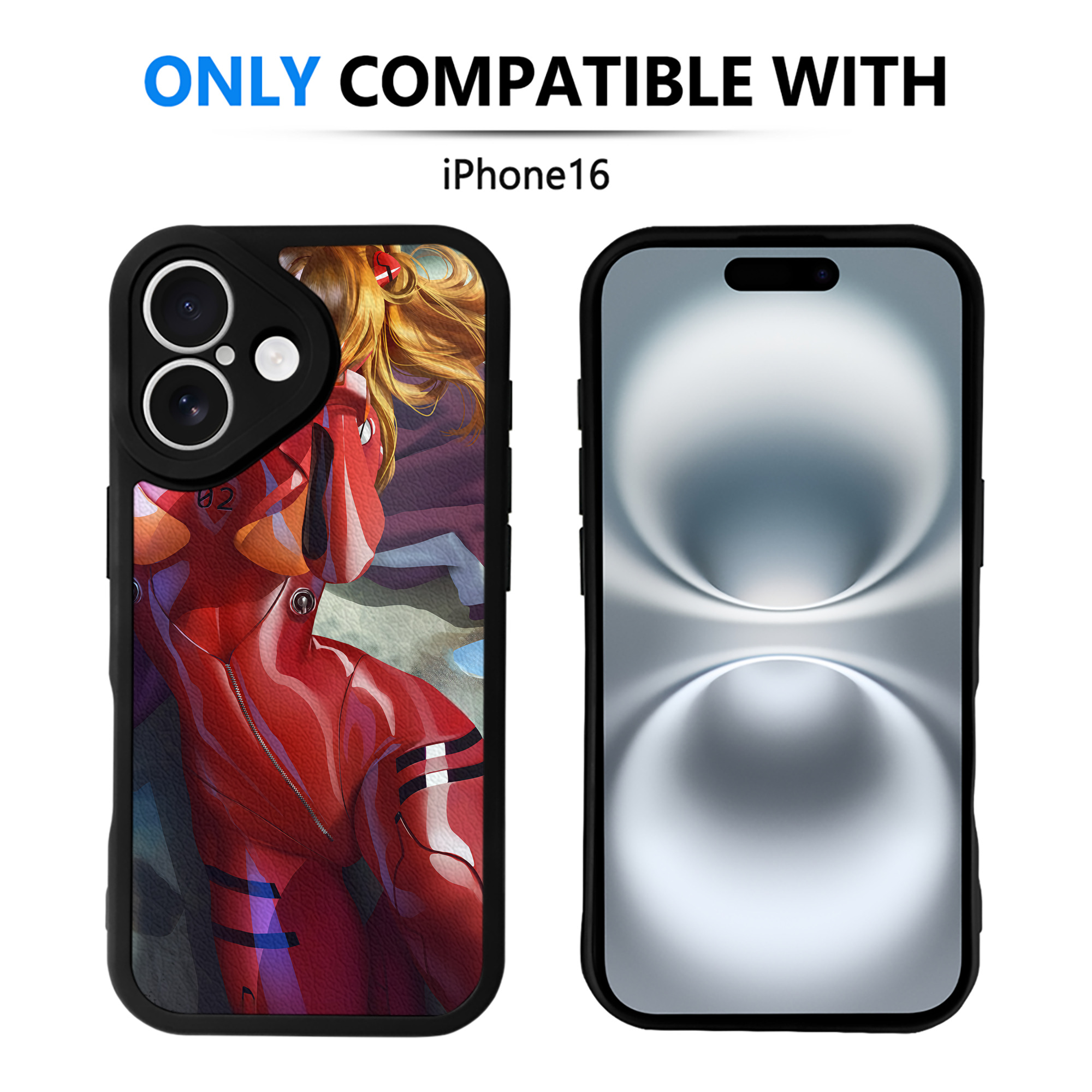 （画像用） EVA 新世紀エヴァンゲリオン 【iPhone 16シリーズ対応】シリコンスマホケース（レザー調） 材質：シリコン
